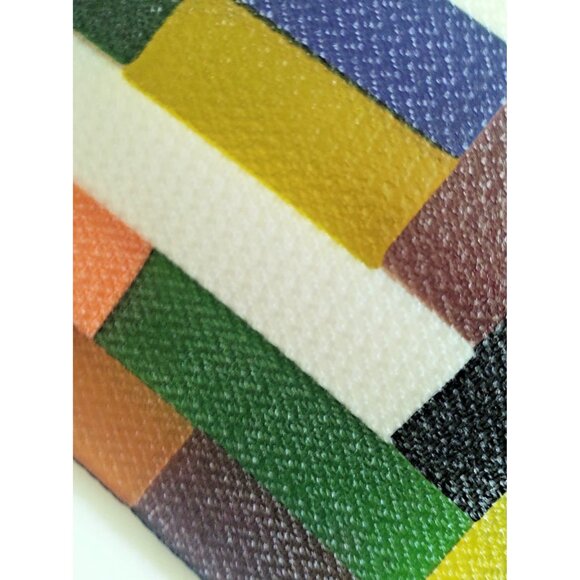 Rare Large Fused & Woven Mosaic Glass Plater 12.5" x 12.5" E&R Glass Labelled - Picture 10 of 16